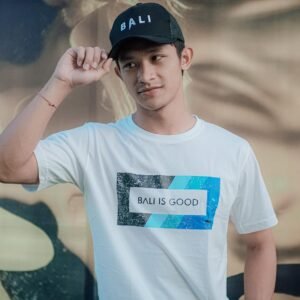 bali is good – the blues white t shirt (m)